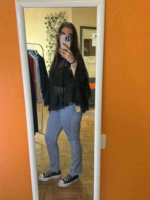 Calça de ganga Georgina