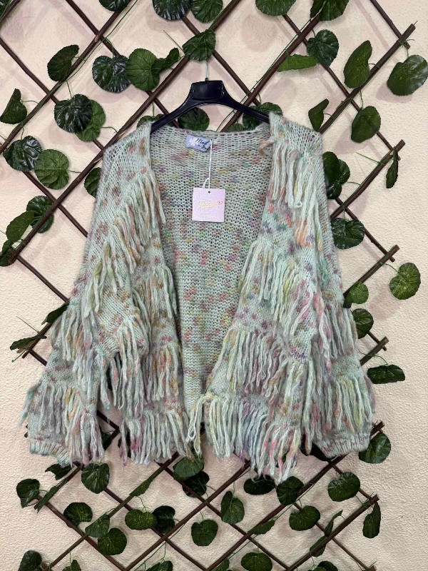 Cardigan com franjas